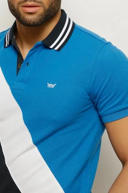 CORADO CLASSIC LINEAR TRICOLOR MEN'S POLO TSHIRT