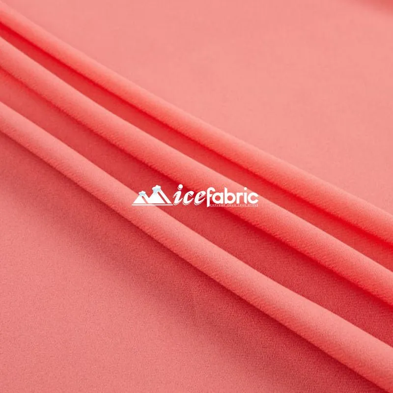 Coral Mia Chiffon Fabric / 60’’ Wide Soft chiffon Sheer Fabric