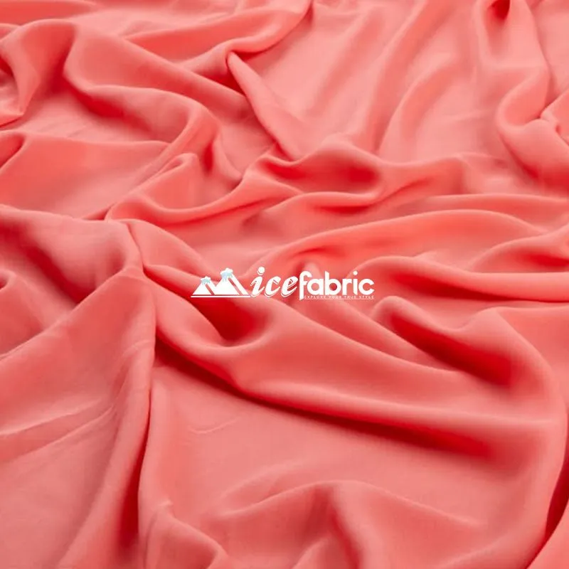 Coral Mia Chiffon Fabric / 60’’ Wide Soft chiffon Sheer Fabric