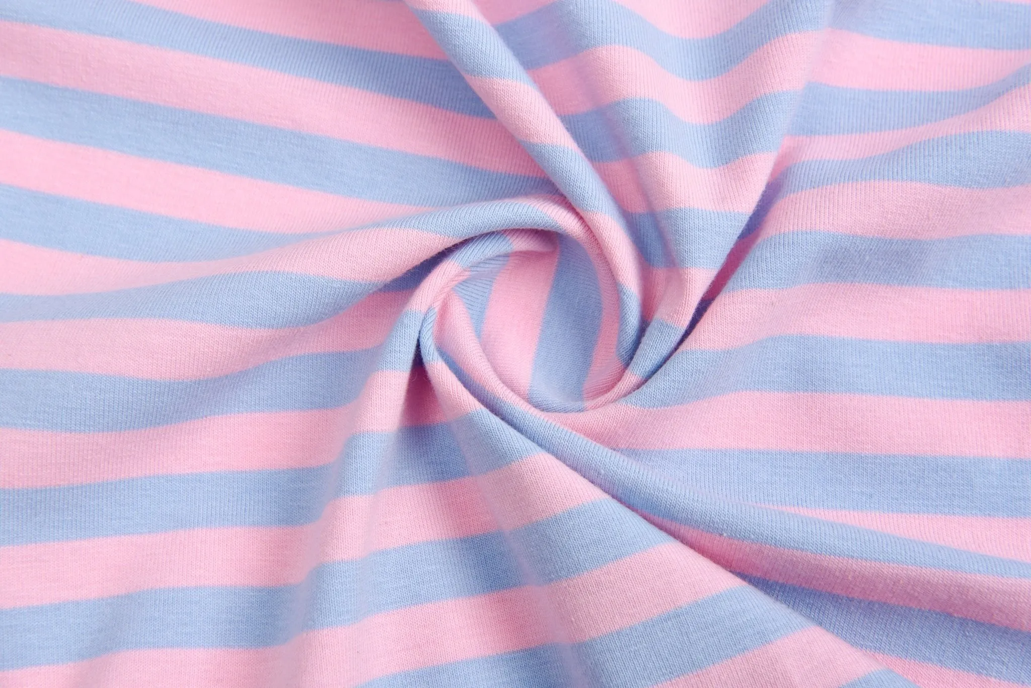 Cotton Spandex Jersey Yarn Dyed Stripes  Fabric - S1038