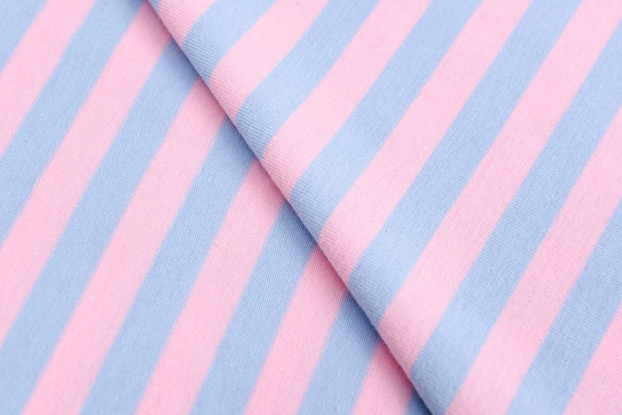 Cotton Spandex Jersey Yarn Dyed Stripes  Fabric - S1038