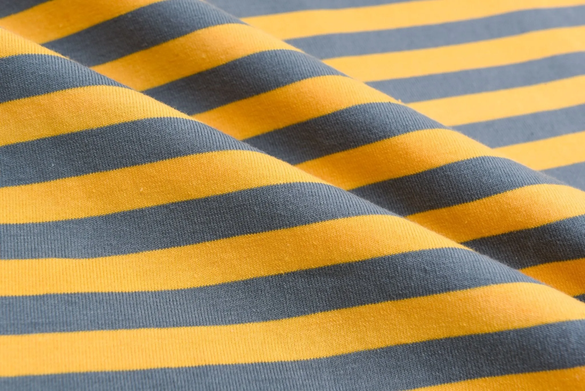 Cotton Spandex Jersey Yarn Dyed Stripes  Fabric - S1038