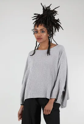 Crinkle Check Crop Top, Cobblestone Gray