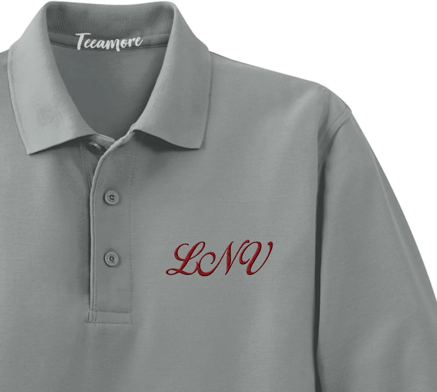 Custom Embroidered Long Sleeve Polo Shirts for Men Personalized Embroidery Text