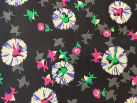 Dancing Ballerina Print Silk Georgette