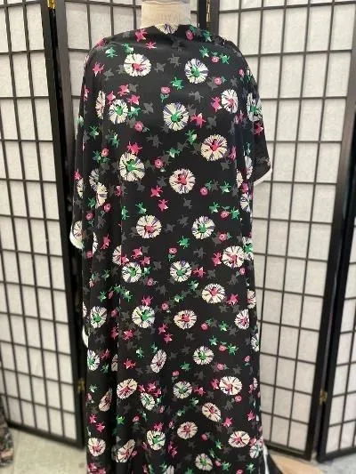 Dancing Ballerina Print Silk Georgette