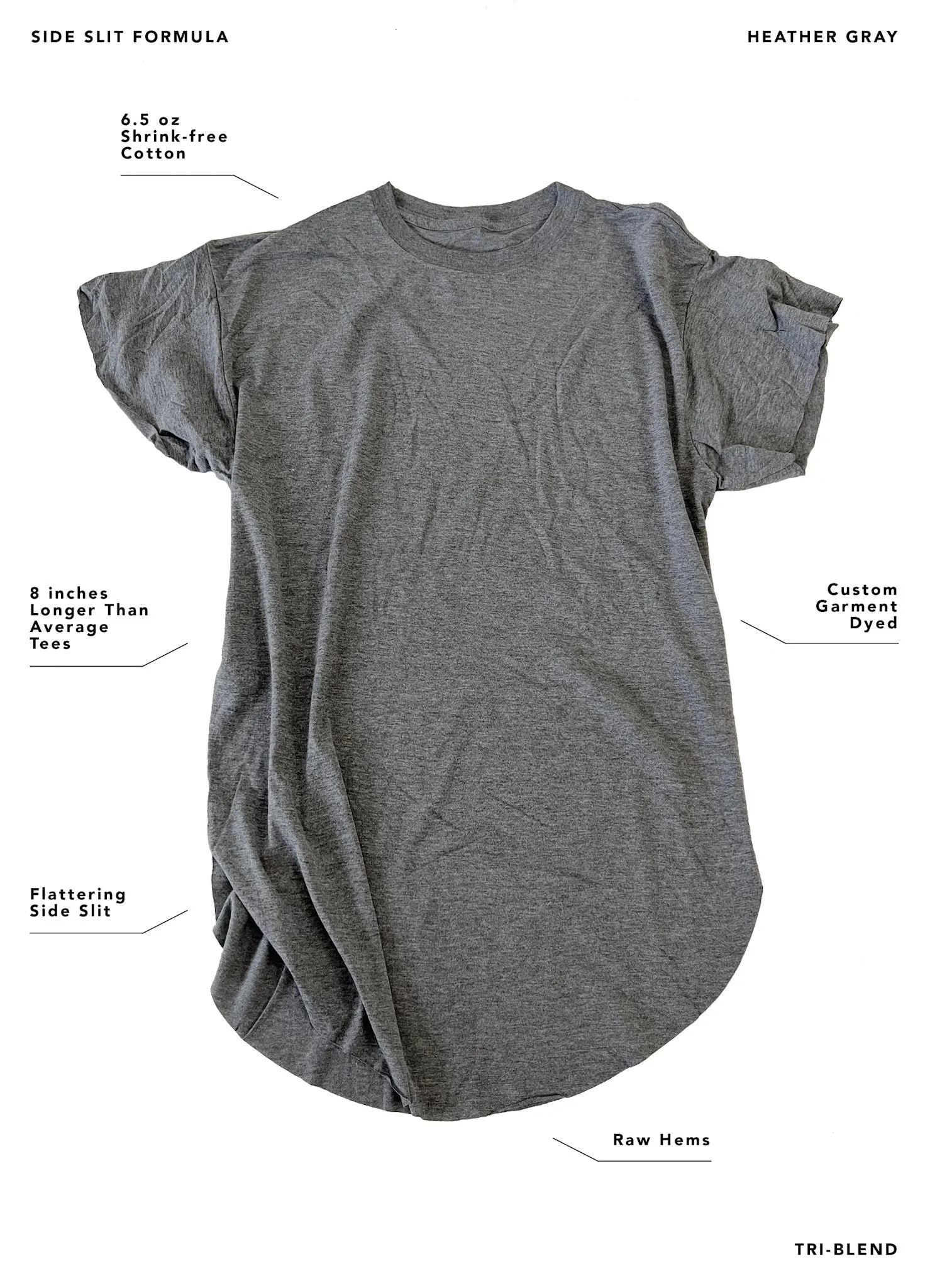DESIGNER COFFEE SIDE SLIT TEE