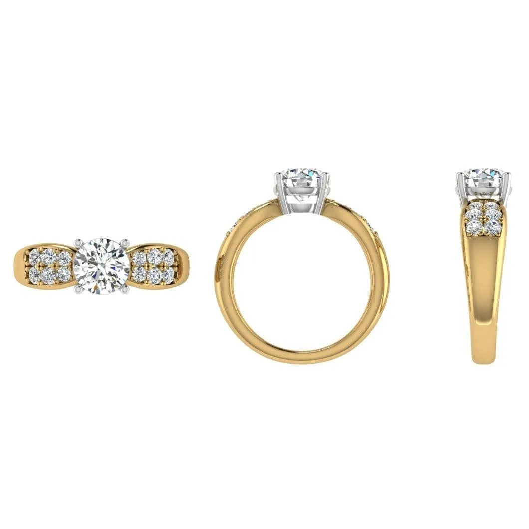 Diamond Engagement ring Yellow Gold 0.36 ct