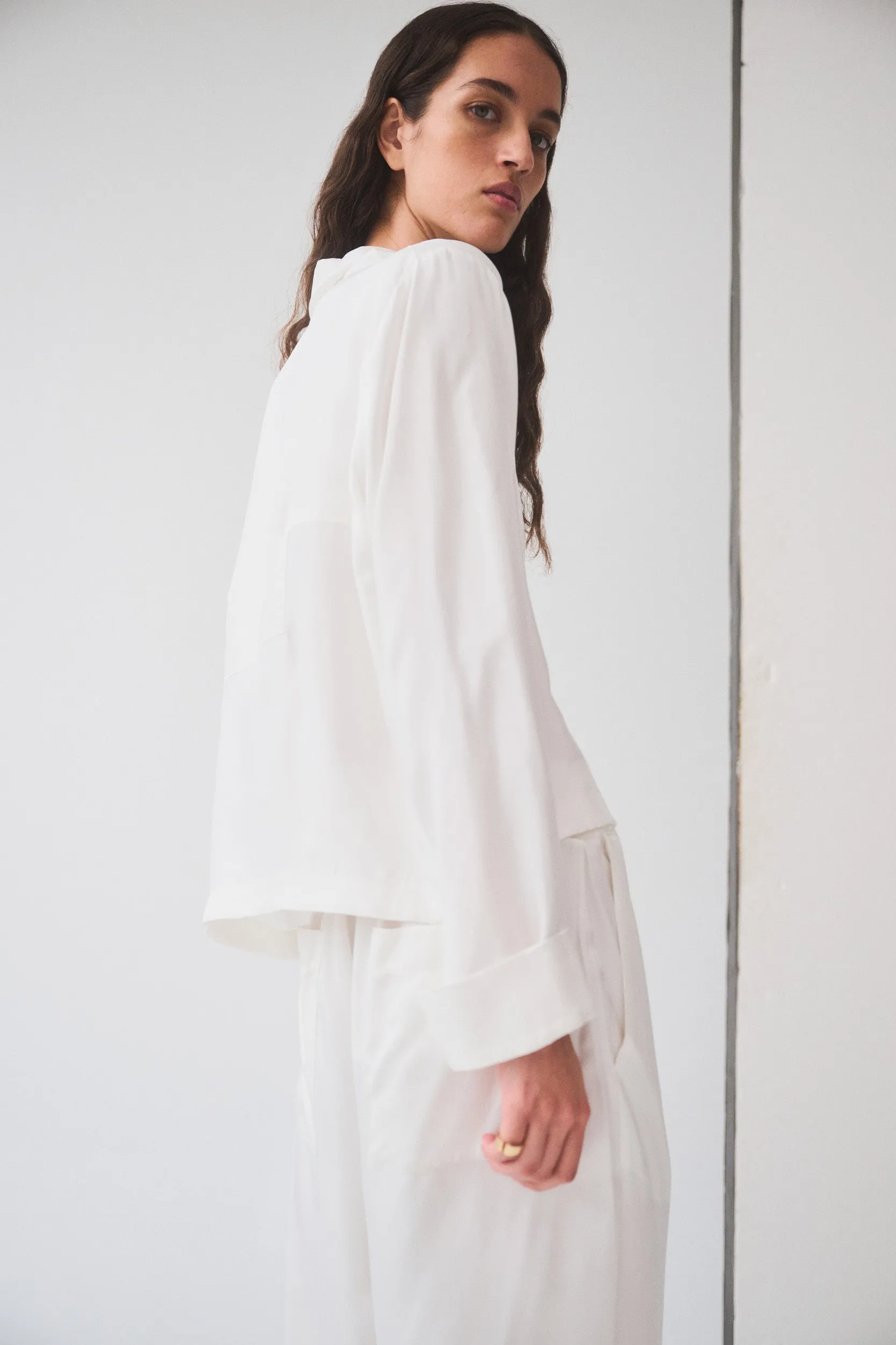 DRAPED BOXY SHIRT