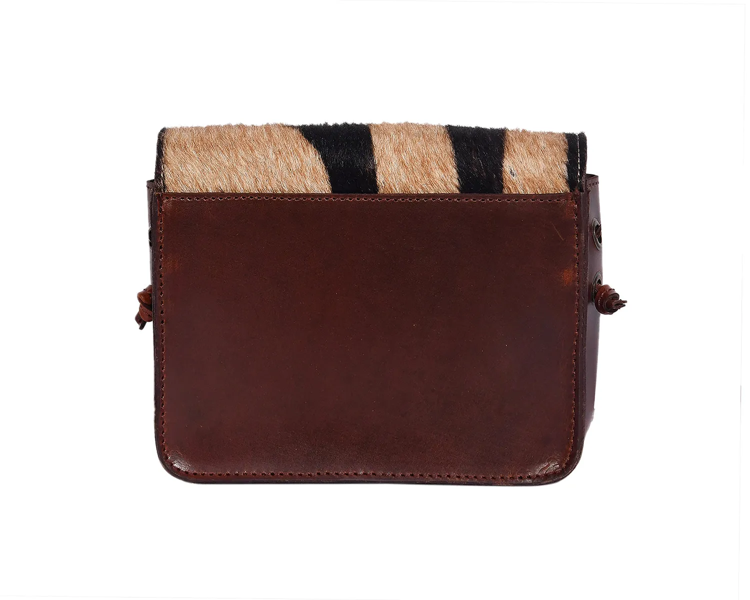 Elevate - Brown Leather Sling Bag with Hair-On Leather, Art: BG-1445