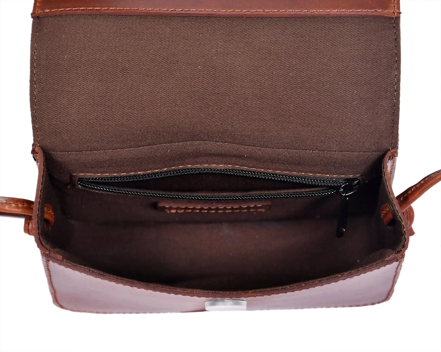 Elevate - Brown Leather Sling Bag with Hair-On Leather, Art: BG-1445