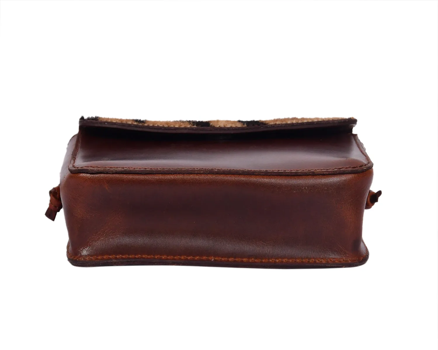 Elevate - Brown Leather Sling Bag with Hair-On Leather, Art: BG-1445
