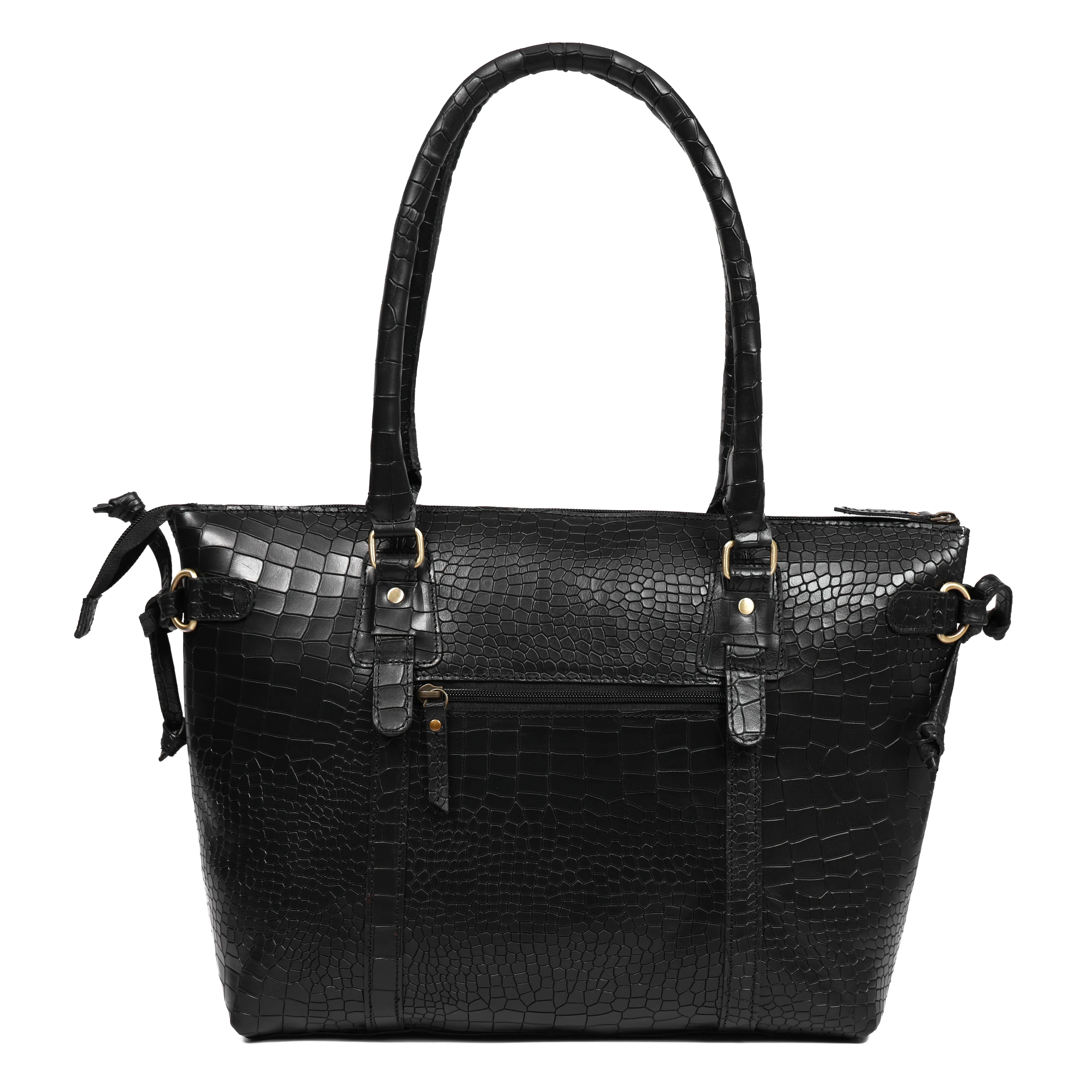 Elevate Your Style with our stylish Leather Accent Tote Bag. Art: BG-1599