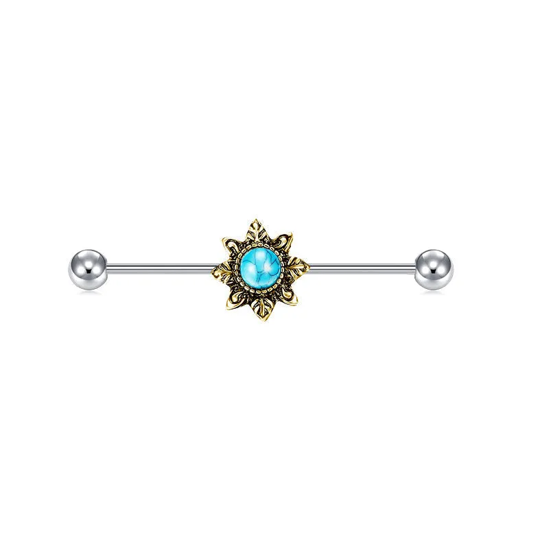 External Thread Industrial Barbell Piercing Stainless Steel 38mm 14G Classic Styles