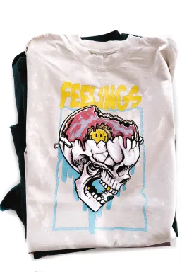 F*CK FEELINGS BLEACHED OUT SIDE SLIT TEE