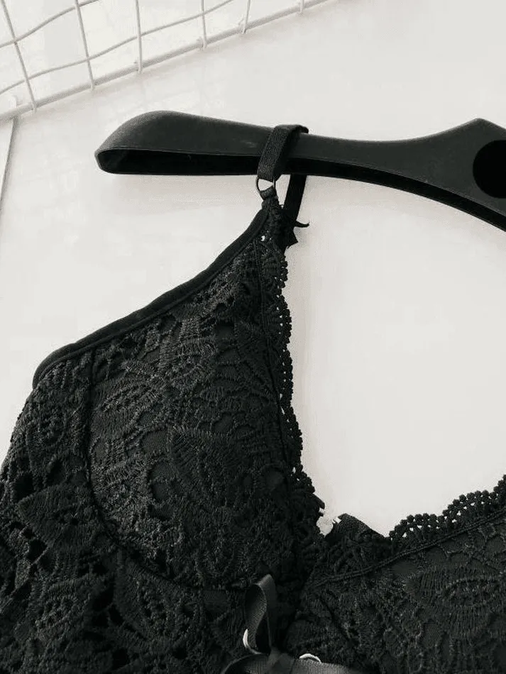 Front Tie Lace Bustier