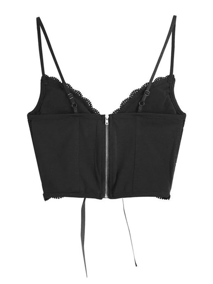 Front Tie Lace Bustier