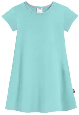 Girls Soft Cotton Jersey Cap Sleeve Dress | Wave