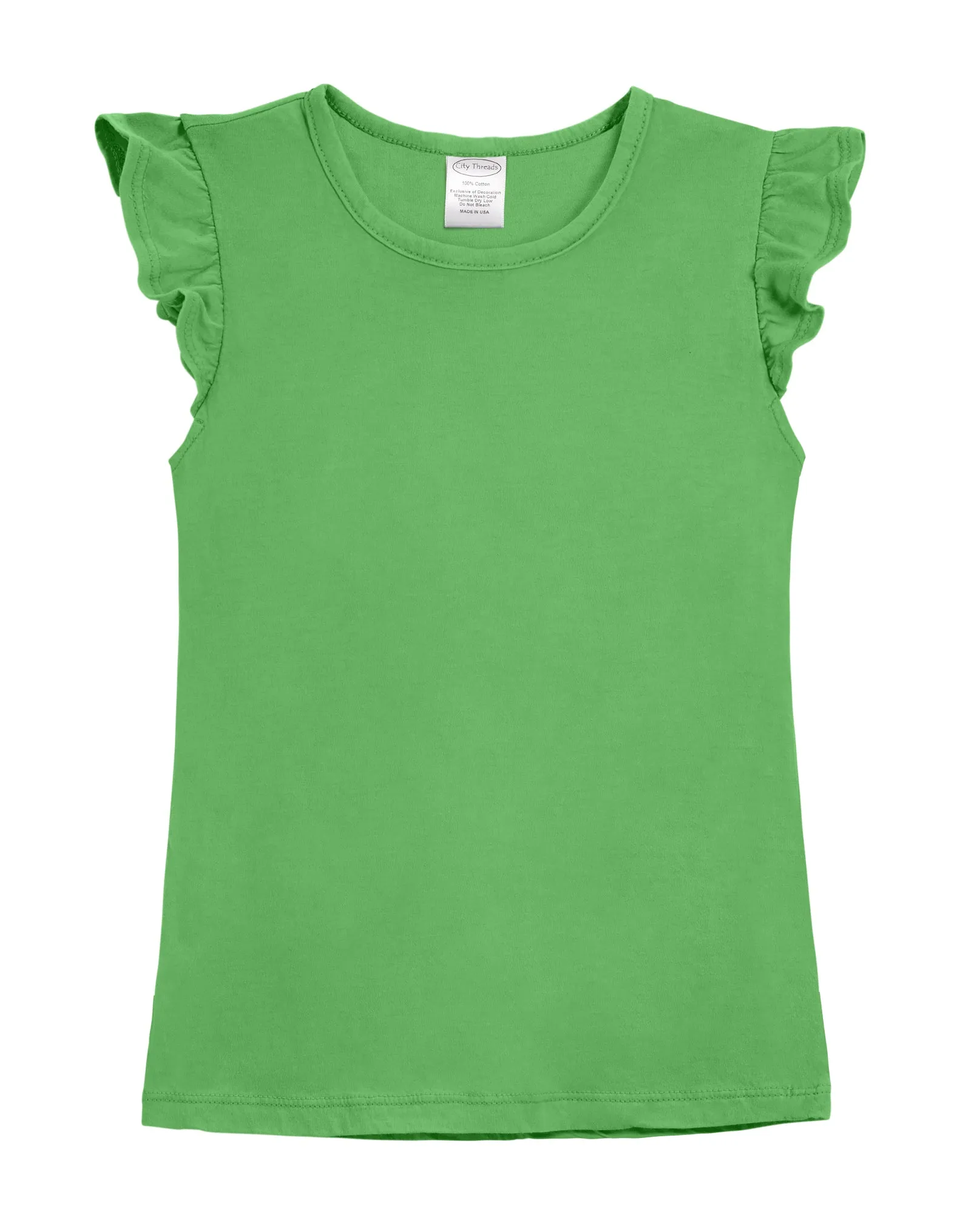 Girls Soft Cotton Jersey Flutter Tee