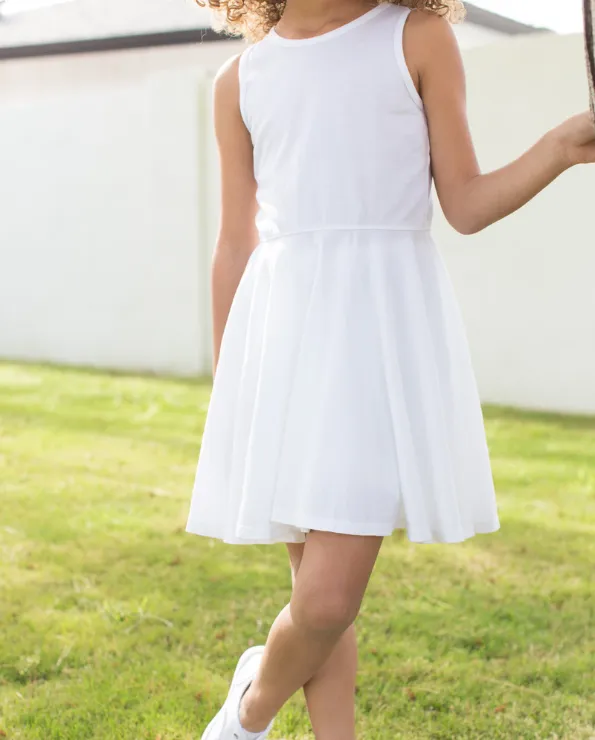 Girls Soft Cotton Jersey Twirly Tank Dress  | Candy Apple