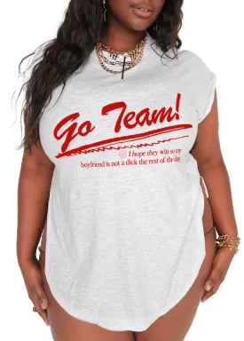 GO TEAM SIDE SLIT TEE (BOYFRIEND)
