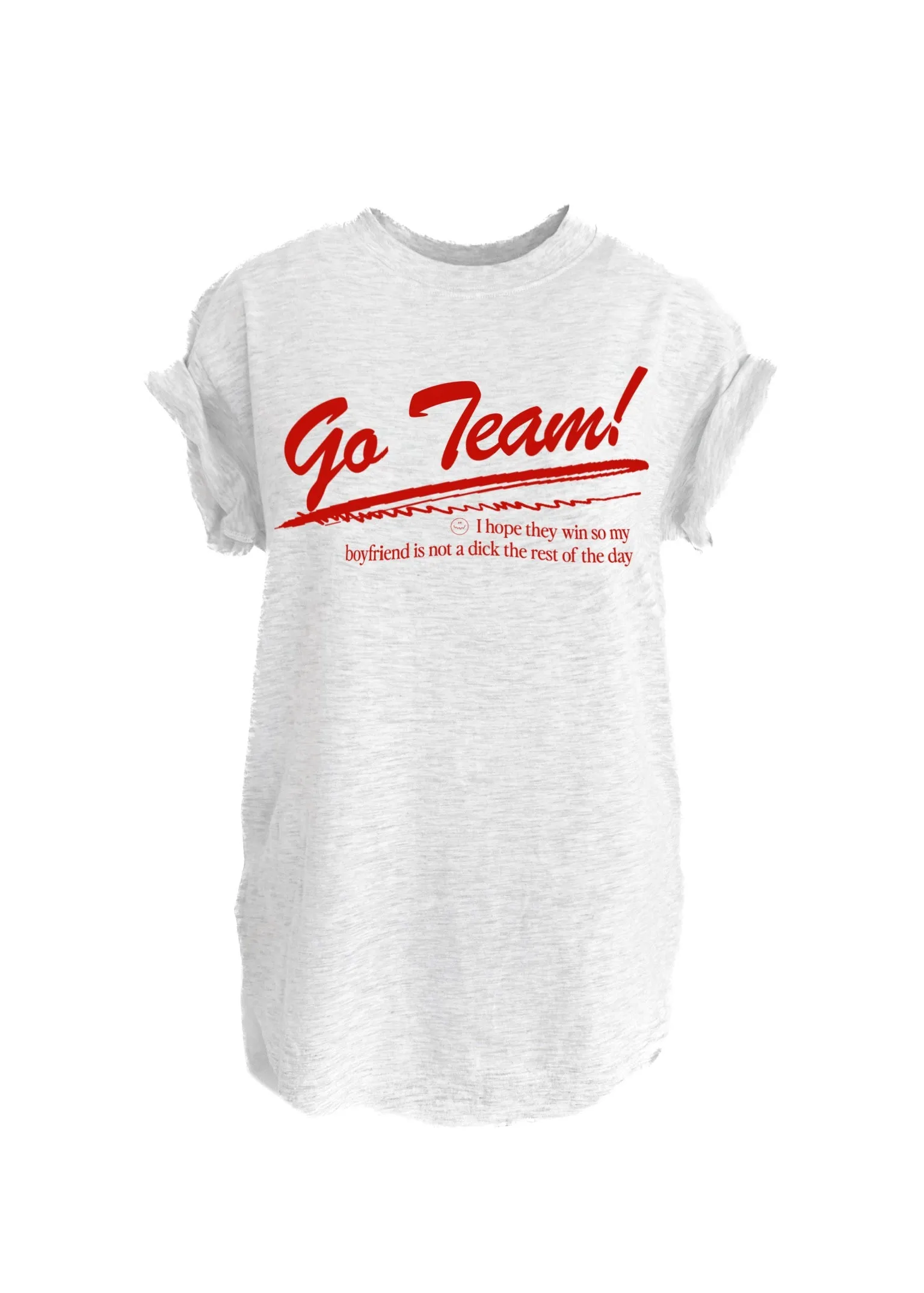 GO TEAM SIDE SLIT TEE (BOYFRIEND)