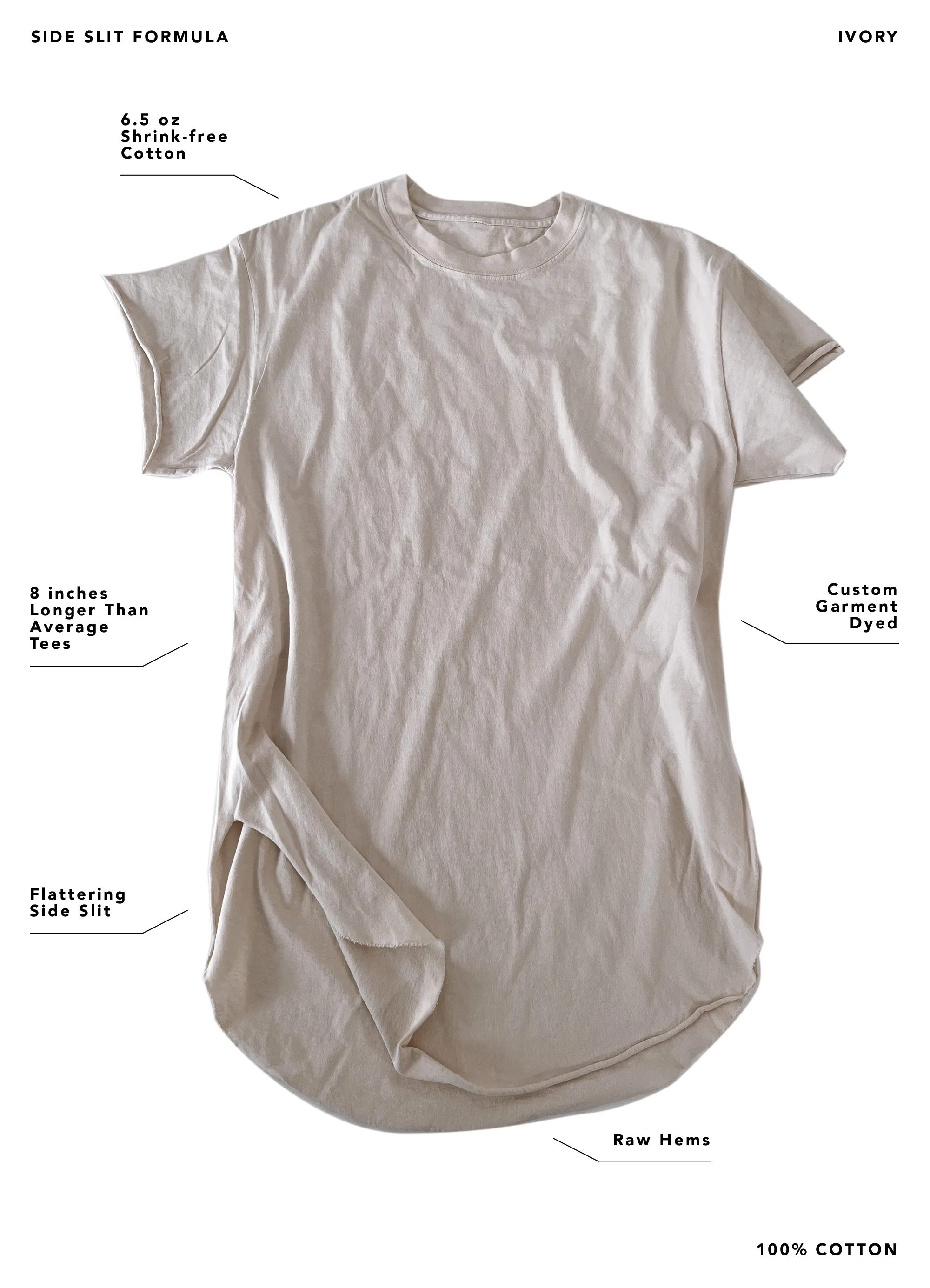 GODSPEED TO YOU SIDE SLIT TEE