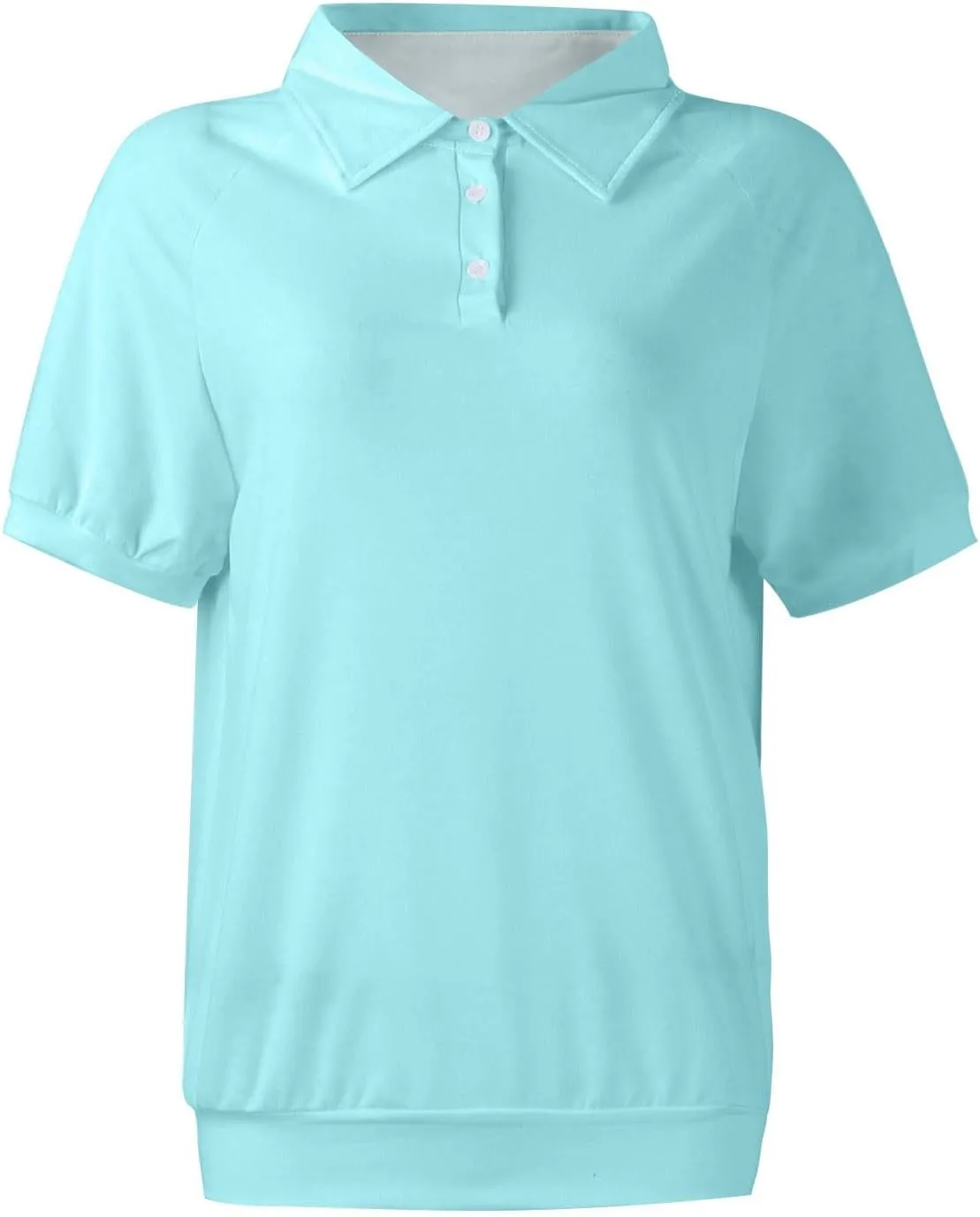 Golf Polo Shirts for Women 2025 Summer Short Sleeve Button Down Blouse Plus Size Dressy Casual Work Tops