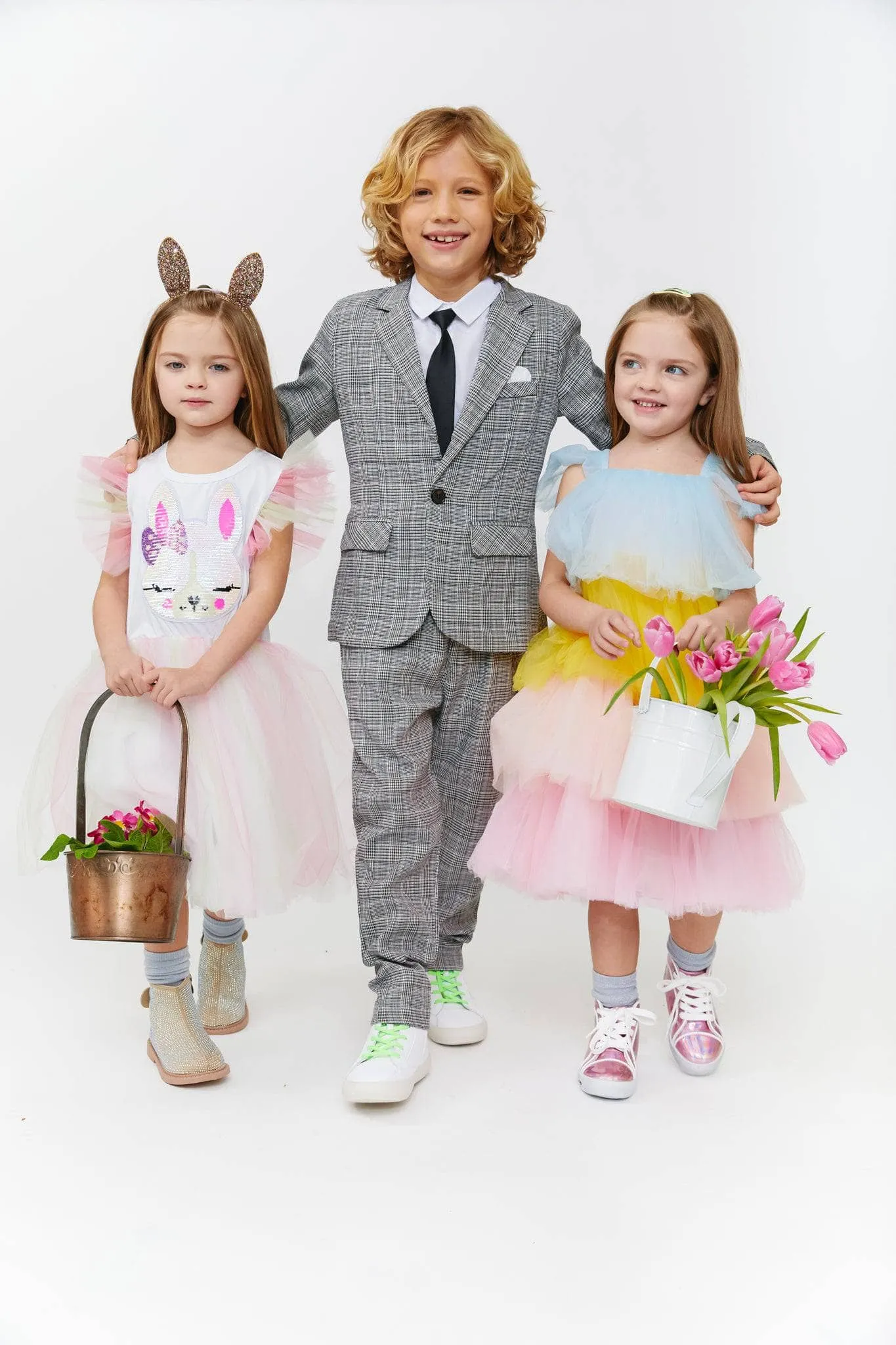 Gray Plaid Piece Suit