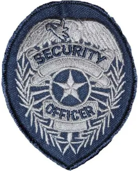 Grey Embroidered Security Patch 2-3/4" x 3-5/8"