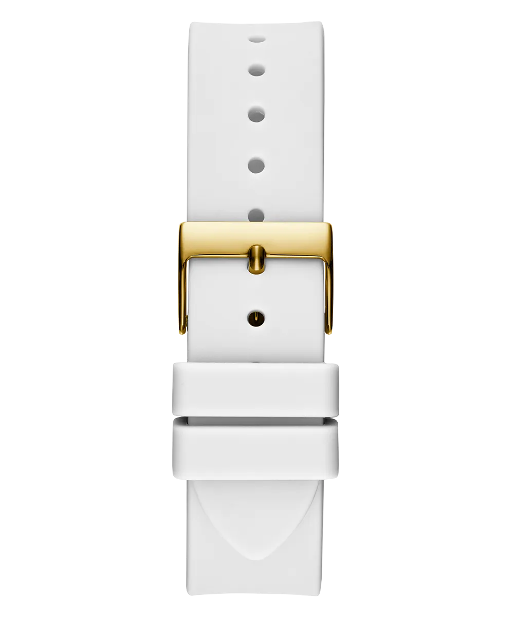 GUESS Ladies White Gold Tone Multi-function Watch