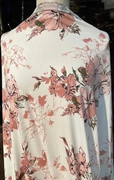 ITY Floral Print - White/Mauve/Black