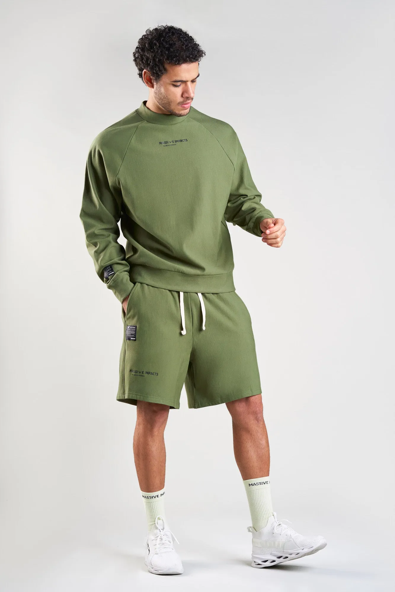 J010MI Organic Cotton & Bamboo Drawstring Shorts