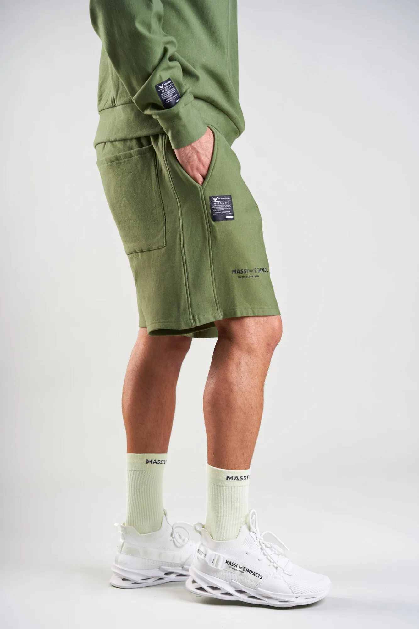 J010MI Organic Cotton & Bamboo Drawstring Shorts