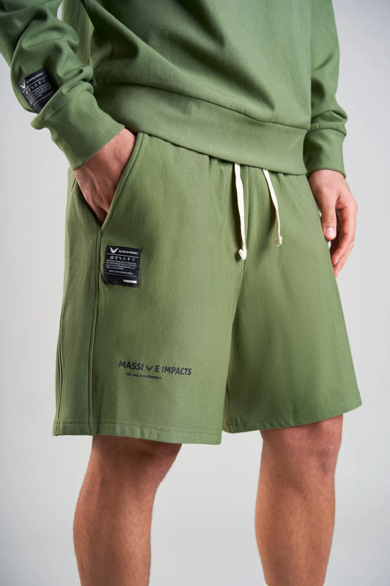 J010MI Organic Cotton & Bamboo Drawstring Shorts