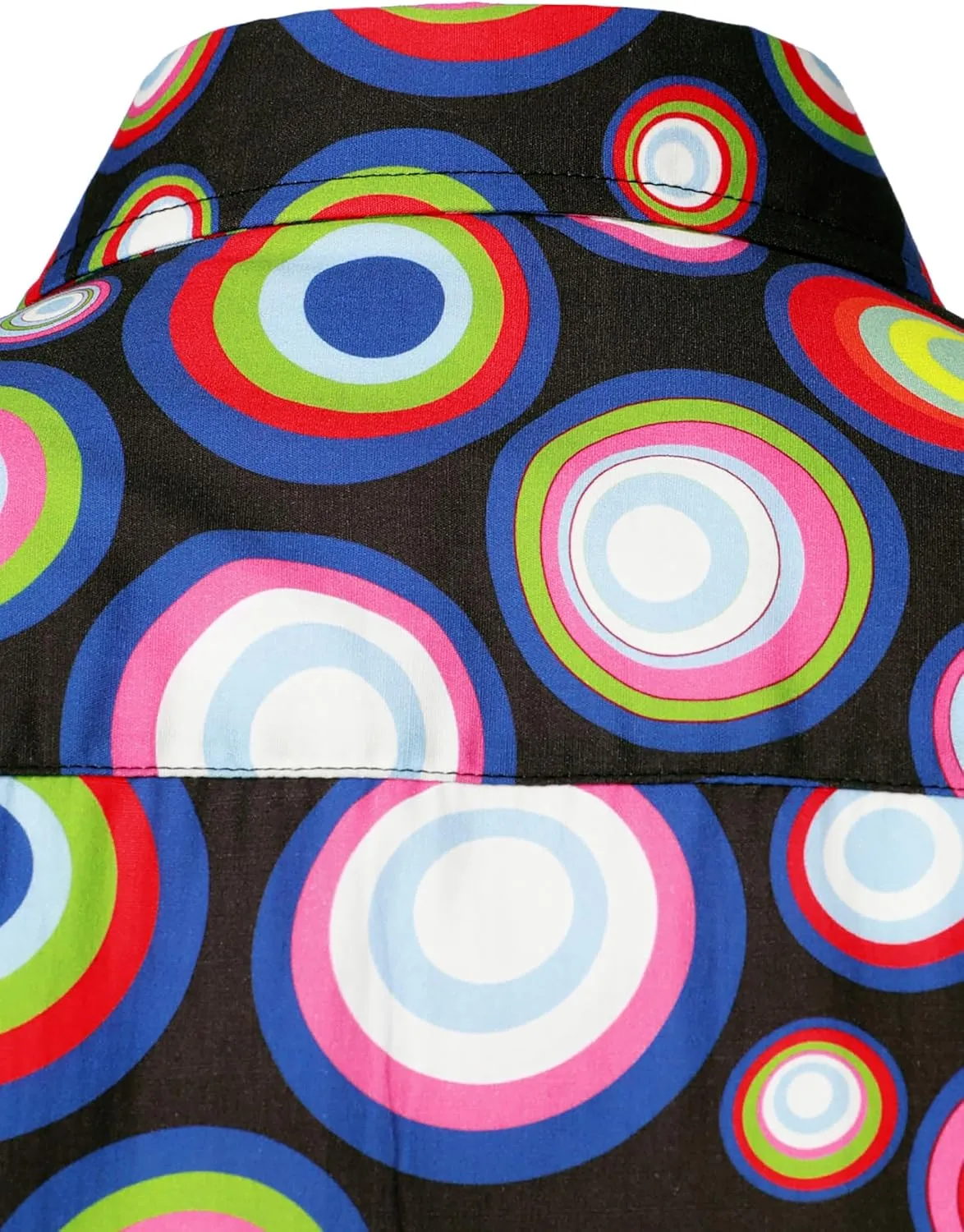 JOGAL Mens 70s Floral Dress Shirt Long Sleeve Printed Casual Button Down Shirts