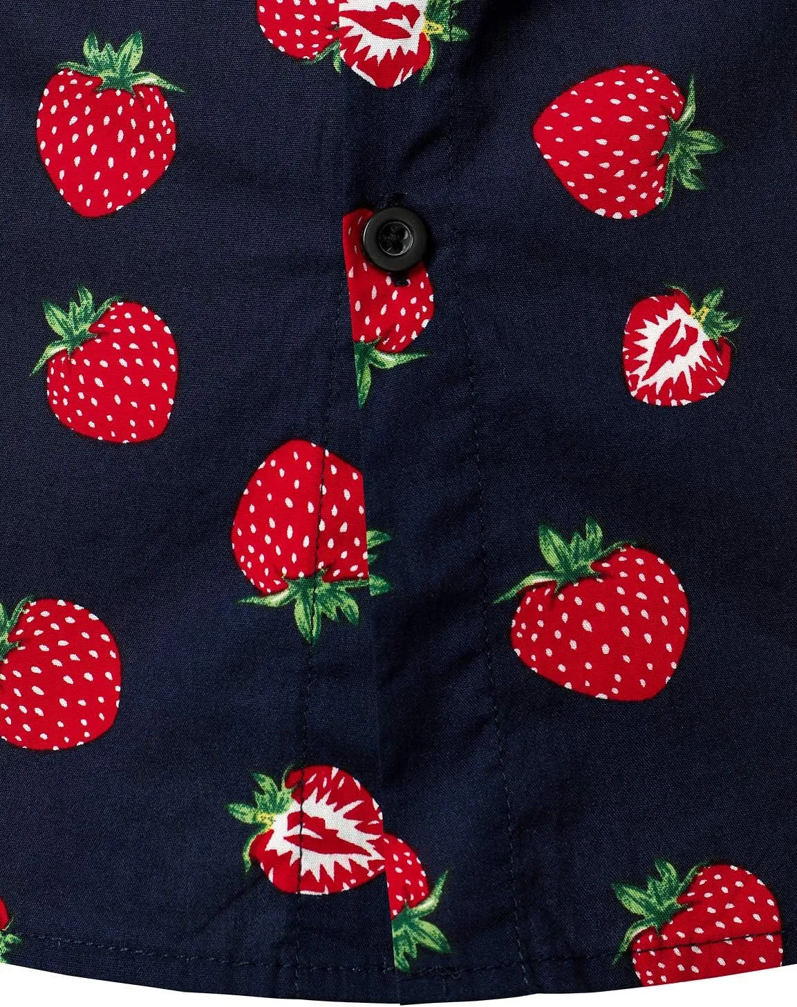 JOGAL Men's Cotton Button Down Short Sleeve Hawaiian Shirt