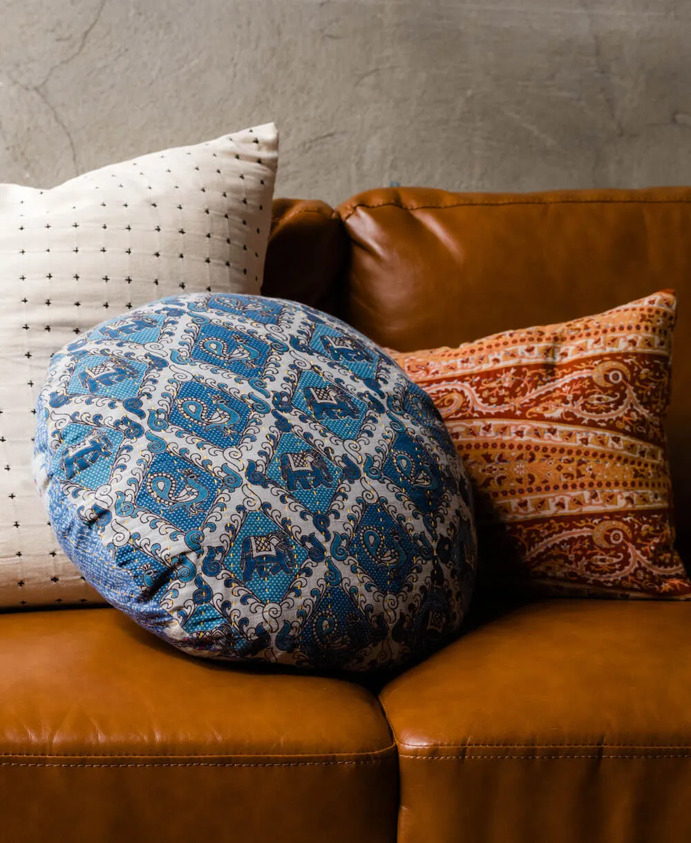 Kantha Round Pillow - No. 240326