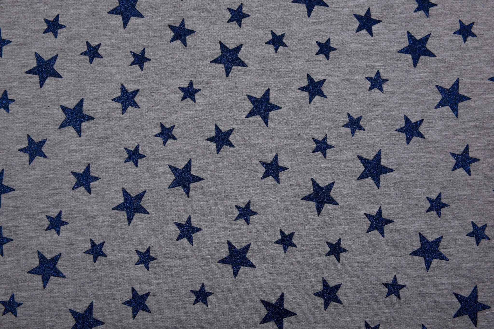 Knit Cotton Spandex French Terry Fabric Glitter Print
