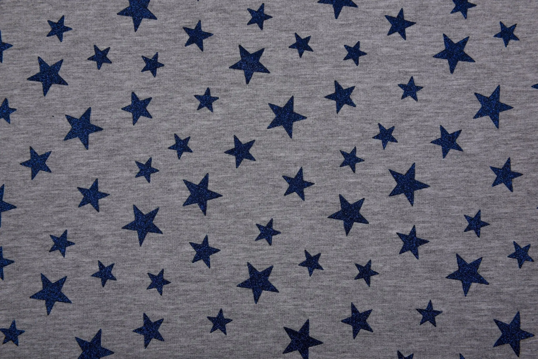 Knit Cotton Spandex French Terry Fabric Glitter Print