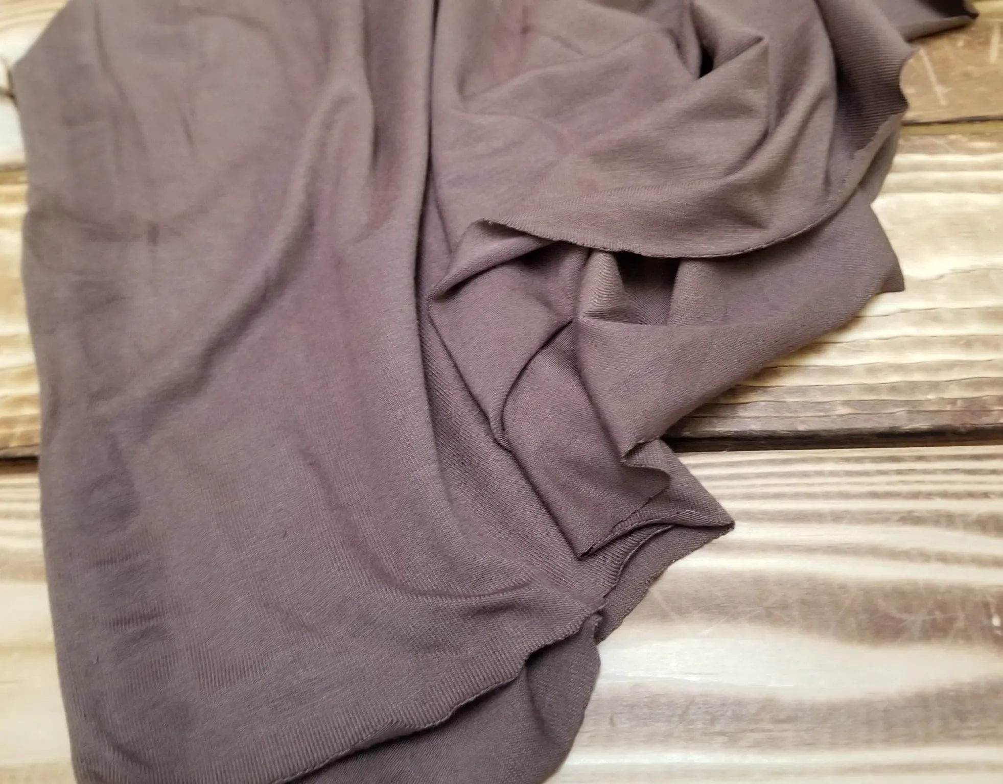 LA FINCH 5 yard precuts: 5 yards of LA FINCH Bamboo Rayon Spandex Jersey Knit Chocolate Brown 5.9 oz