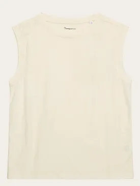 Loose fit jersey tank top - GOTS/Vegan - Egret