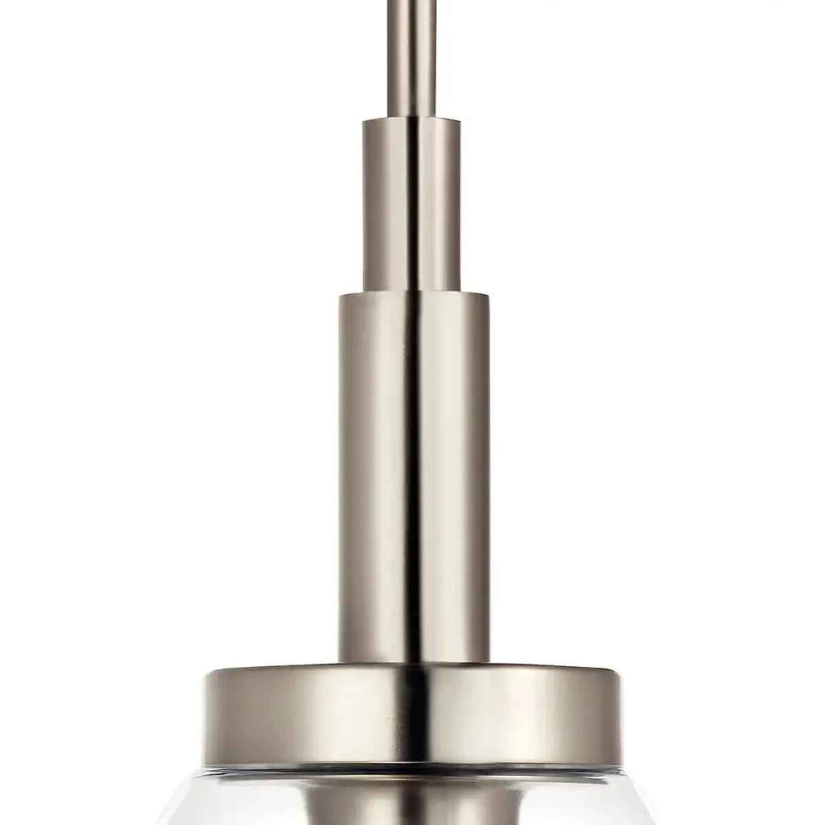 Madden 15" 1-Light Mini Pendant Light with Clear Glass, Brushed Nickel Finish