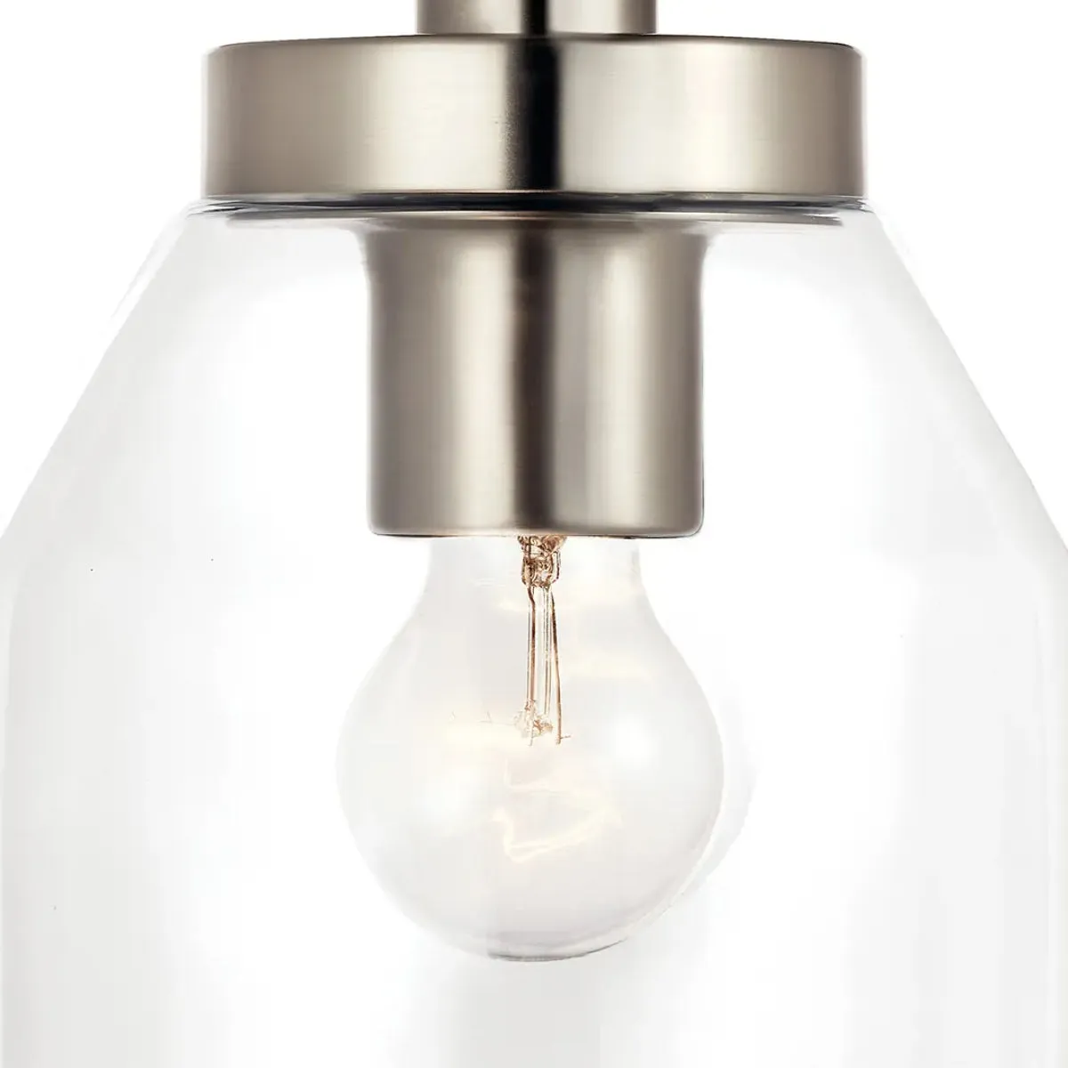 Madden 15" 1-Light Mini Pendant Light with Clear Glass, Brushed Nickel Finish