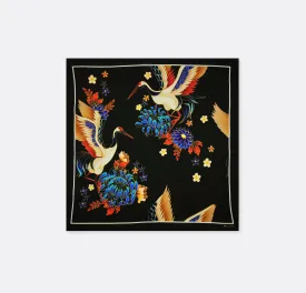 MANDARIN HERON BROWN - SILK POCKET SQUARES