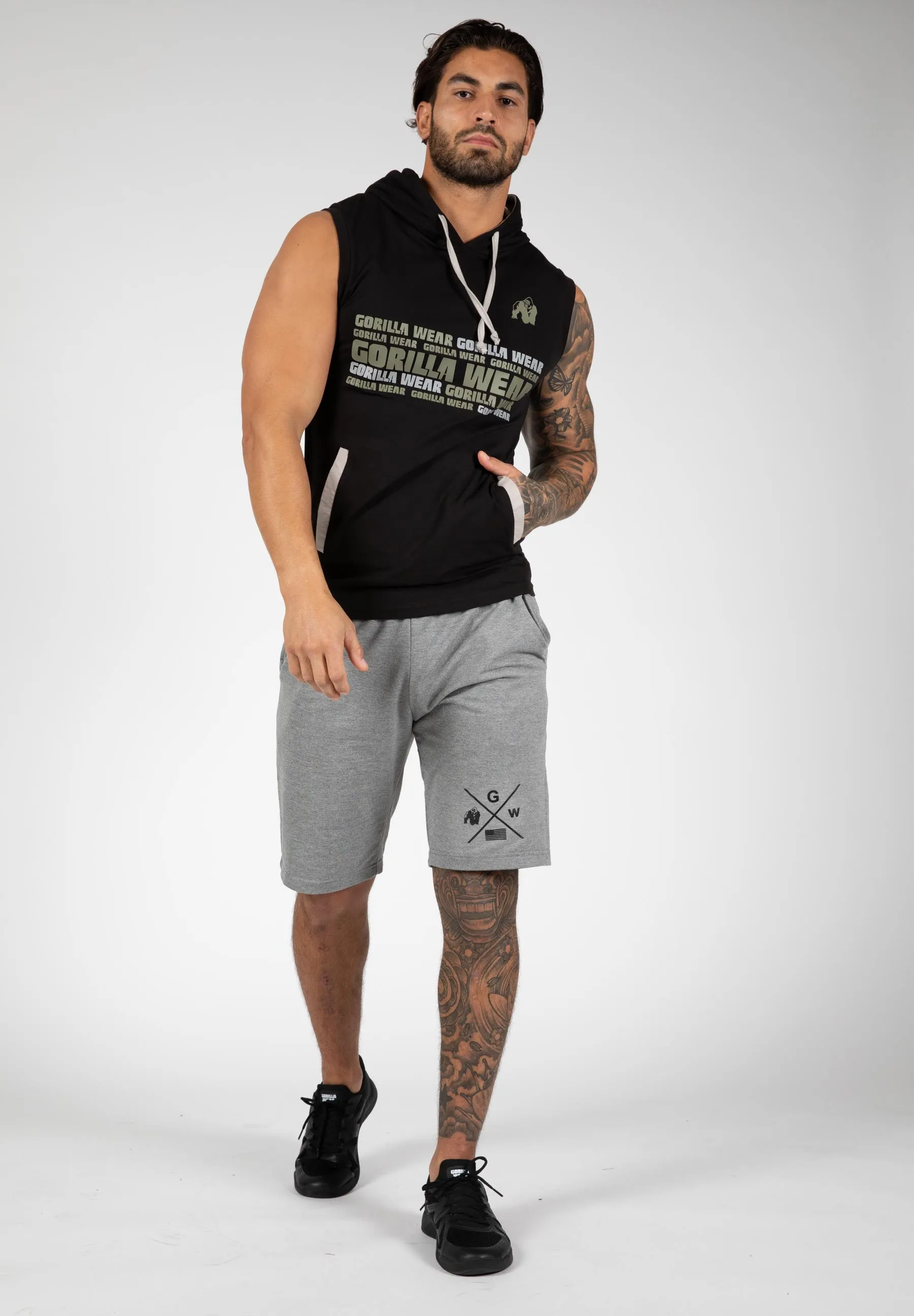 Melbourne S/L Hooded T-shirt - Black