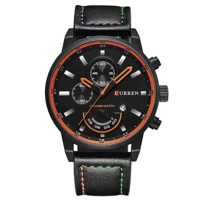 Men Luxury Leather Wristwatch