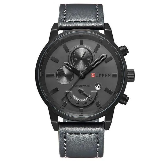 Men Luxury Leather Wristwatch