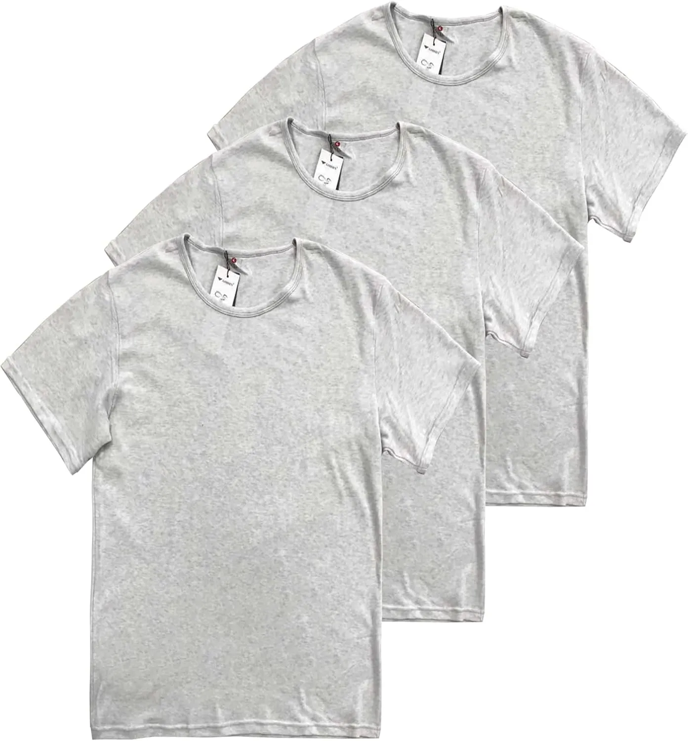 Men's Cotton Crew Neck T-Shirts, Breathable Loose Sleepwear Top, Casual Sports Short Sleeved TopsPack of 3