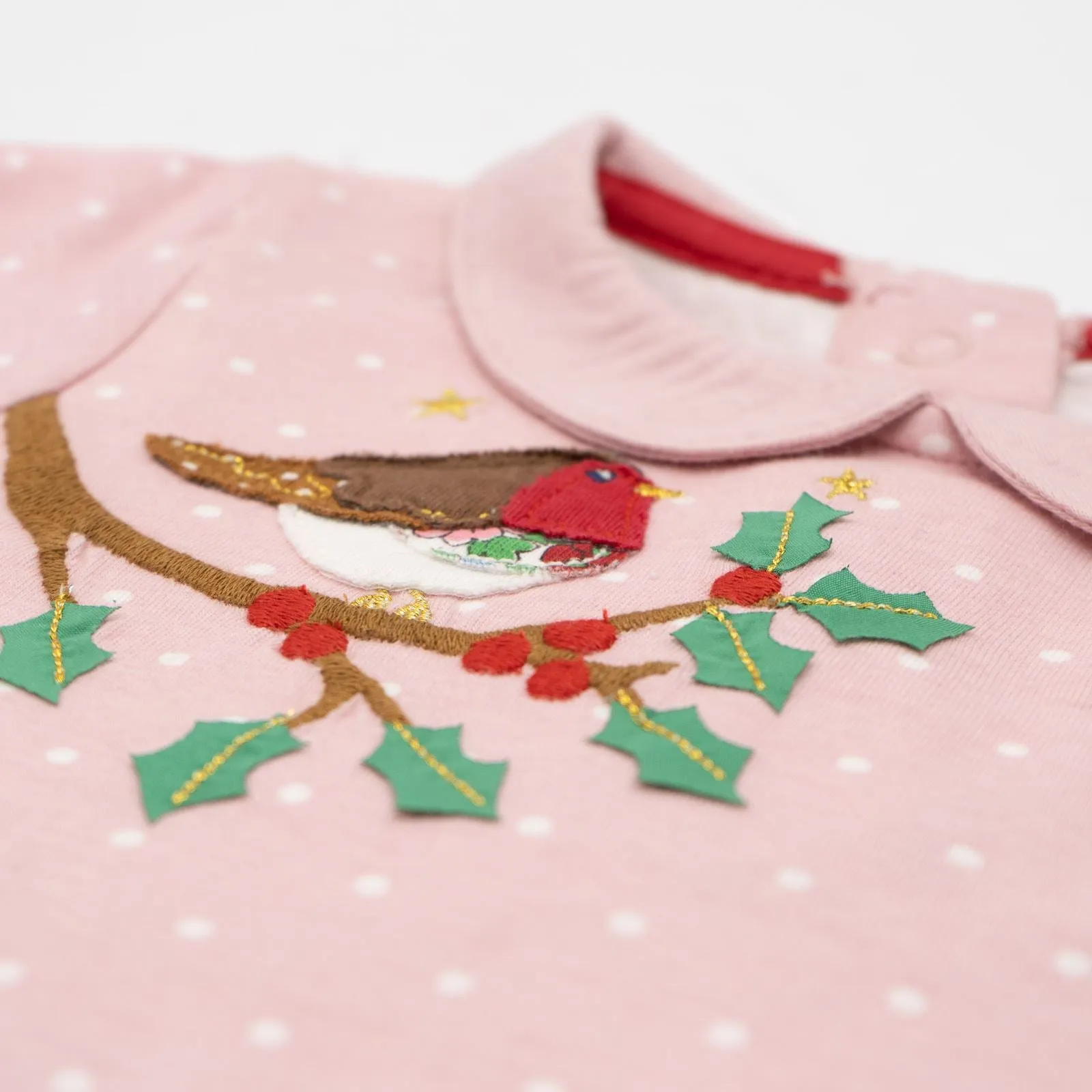 Mini Boden Girls T-Shirt Pink Spots Long Sleeve Cotton Tops